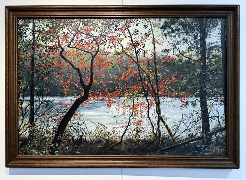 “Autumn on the Nanticoke,” the second painting commission of Delaware artist Ellen Rice, was created 40 years ago. The painting is being offered in an online silent auction that closes Saturday, Dec. 13.
